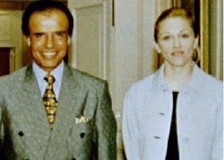 Madonna: “Agarré a Menem mirando el bretel de mi corpiño”