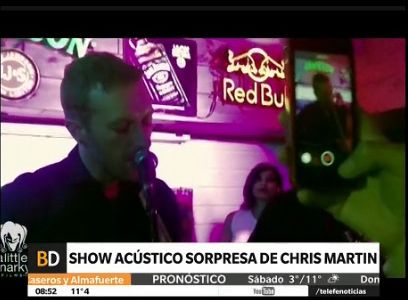 Chris Martin, de Coldplay, dio un show sorpresa en un bar de la India
