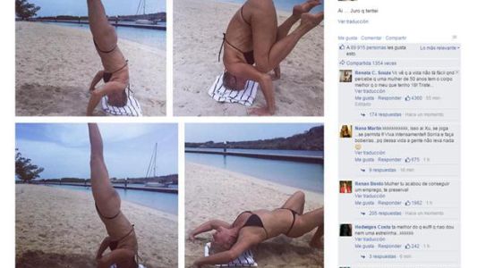 Xuxa y su secuencia de yoga en la playa que estalló en las redes sociales