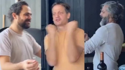 El video viral de Peter Lanzani, Rodrigo de la Serna y Joaquín Furriel, grabado por Úrsula Corbero