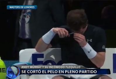 Murray se cortó el pelo en pleno partido contra Nadal