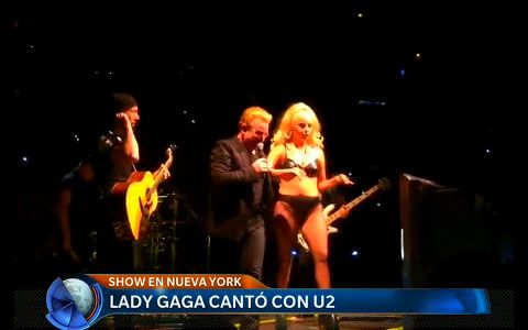 Lady Gaga cantó con U2