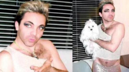 Polémicas fotos de Cristian Castro vestido de mujer