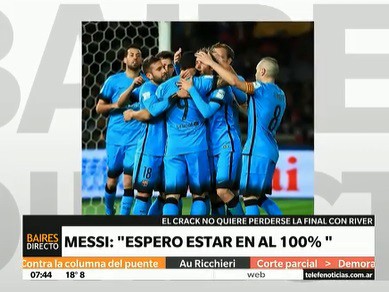 Messi: "espero estar al 100 por ciento"