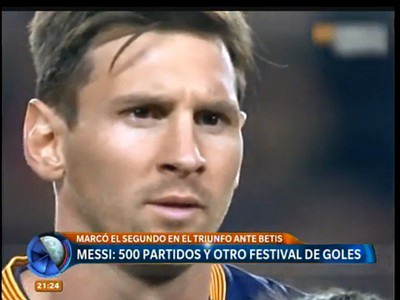 Messi: 500 partidos y festejo con un golazo