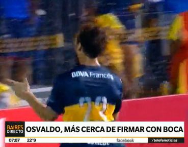 Osvaldo, más cerca de firmar con Boca