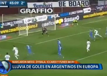 Lluvia de goles argentinos en Europa