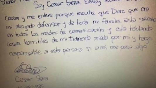 La carta que envió desde la cárcel el acusado por el femicidio de Cecilia: "Tengo miedo por mi vida"