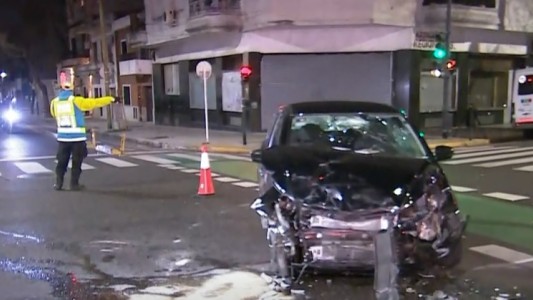 Choque en la madrugada del feriado en Boedo: un herido