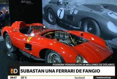 Subastan una Ferrari de Fangio