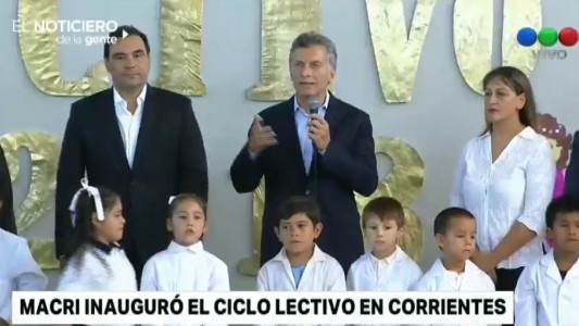 Macri abrió el ciclo lectivo en la provincia de Corrientes