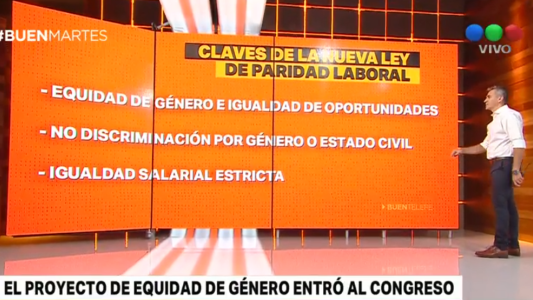 Ingresó al Congreso el proyecto por equidad de género