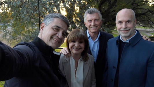 Foto de unidad: Larreta, Bullrich y Mauricio se reunieron en el cierre de campaña de Jorge Macri