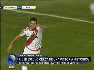 River estuvo a pocos segundos de una vitoria en la altura pero se trajo un empate
