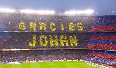 Video: así fue el homenaje del Barcelona a Johan Cruyff