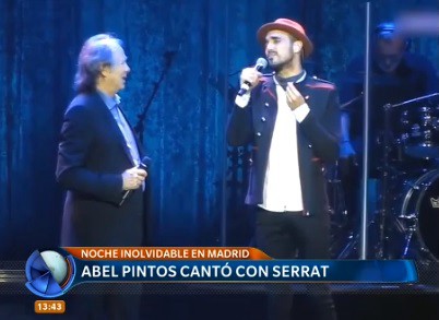 Abel Pintos cantó con Joan Manuel Serrat en Madrid