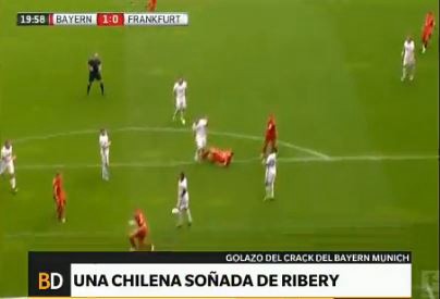 El golazo de chilena de Ribery