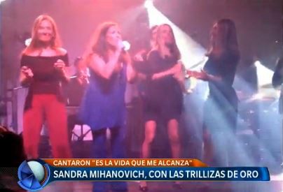 Las Trillizas de Oro cantaron con Sandra Mihanovich