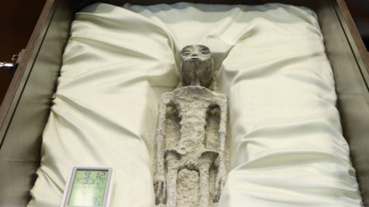 Video: un "ufólogo" mostró "seres no humanos de 1.000 años de antigüedad"