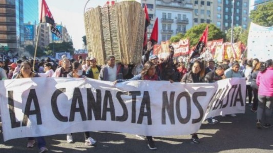 Organizaciones sociales marchan al Obelisco para reclamar "trabajo y salario digno"
