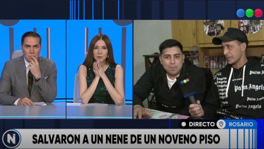 Video: El dramático testimonio de los héroes que salvaron al nene colgado de un 9° piso