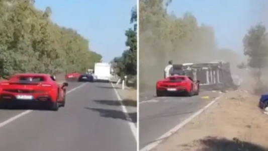 Video: dos muertos en un impactante choque entre una Ferrari, un Lamborghini y una casa rodante