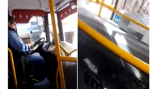 Colectivero manejaba mirando el celular y atropelló a un ciclista