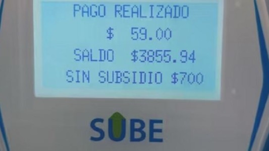 Las lectoras electrónicas de la tarjeta SUBE ya muestran valor del boleto sin subsidio