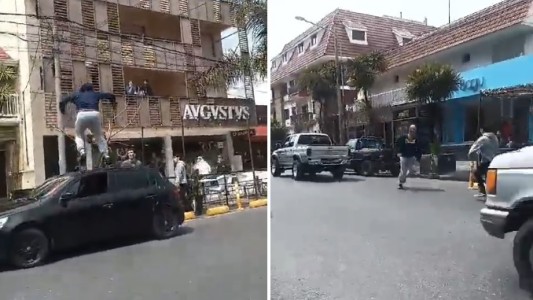 Discusión de tránsito, saltos arriba del auto y trompadas en Mar del Plata