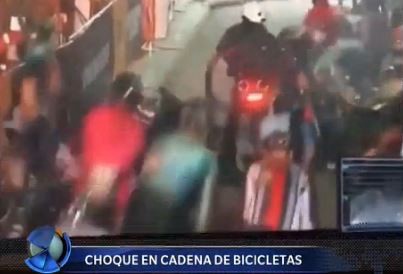 Choque en cadena de bicicletas en Nueva York