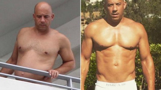 Vin Diesel escrachado de vacaciones y sin músculos