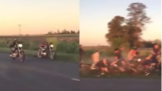 Impactante: corrían una picada de motos y embistieron a un grupo de personas