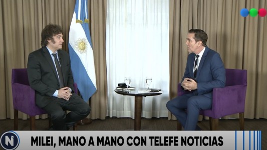 Milei en Telefe Noticias: "La hiperinflación está ahí, el riesgo está latente"