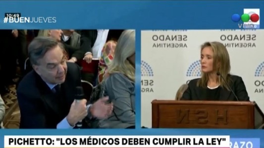 Pichetto cruzó a una médica que se opone a la despenalización del aborto