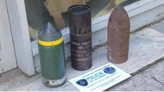 Secuestraron en Villa Crespo proyectiles de cañón que se ofrecían a la venta por internet