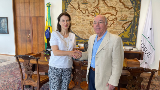 Diana Mondino viajó a Brasil y se reunió con el canciller Mauro Vieira