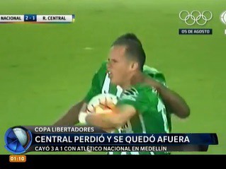 En tiempo de descuento Central se quedó afuera de la Libertadores
