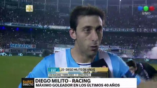 Racing despidió a Milito a pura emoción con un triunfo