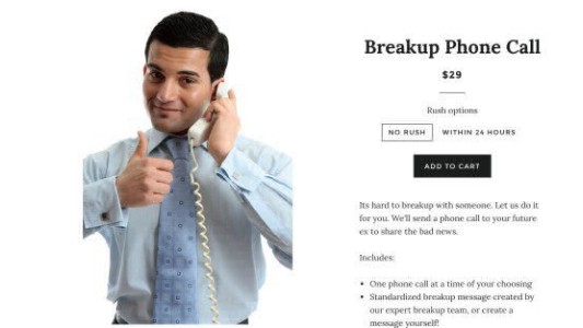 Crean un servicio para tercerizar rupturas amorosas