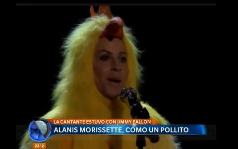 Alanis Morissette, como un pollito