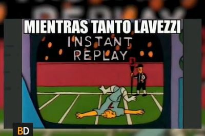 Aparecieron los memes del tropiezo de Lavezzi