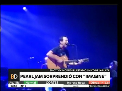 Pearl Jam sorprendió con "Imagine"