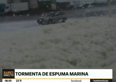 Video: espectacular tormenta de espuma marina