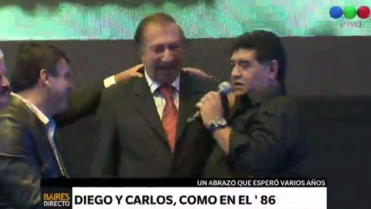 Maradona se reconcilió con Bilardo en la cena de los campeones de México 1986