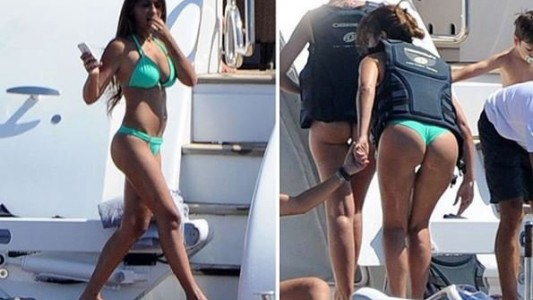 Messi de vacaciones: se filtraron fotos de Antonella Rocuzzo en bikini en un yate de Ibiza