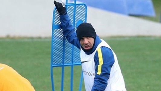Tévez con todas las ganas: fue el primero en llegar al entrenamiento