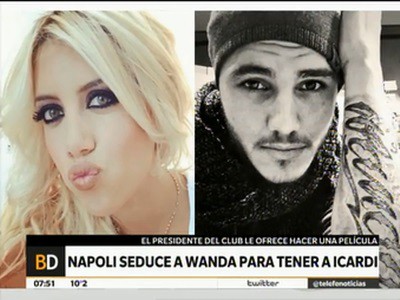 Una oferta a Wanda Nara para que convenza a Icardi de ir al Napoli