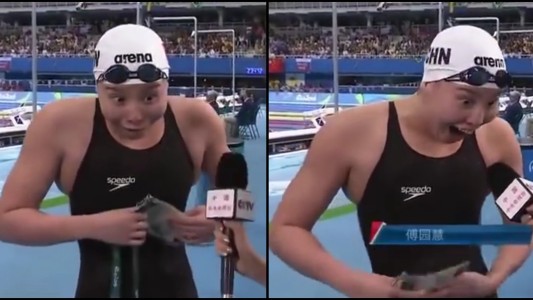 #Rio2016 La nadadora china que se sorprende con su triunfo es la reina de las redes sociales