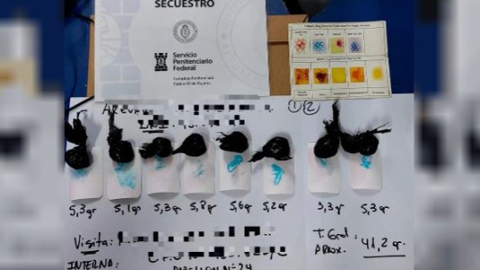 El Servicio Penitenciario secuestró dosis de cocaína ocultas en el Penal de Ezeiza
