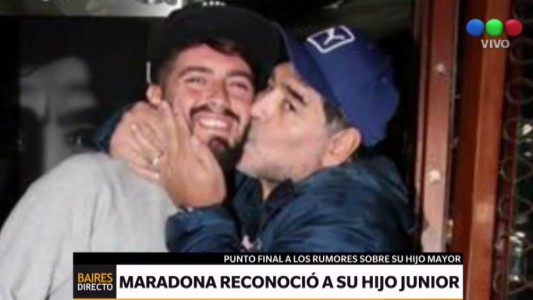 Diego Maradona reconoció a su hijo Diego Junior